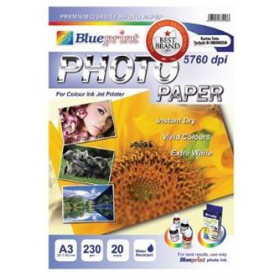 BLUEPRINT Photo Paper A3 230gsm BP-GPA3230 Isi 20 Lembar